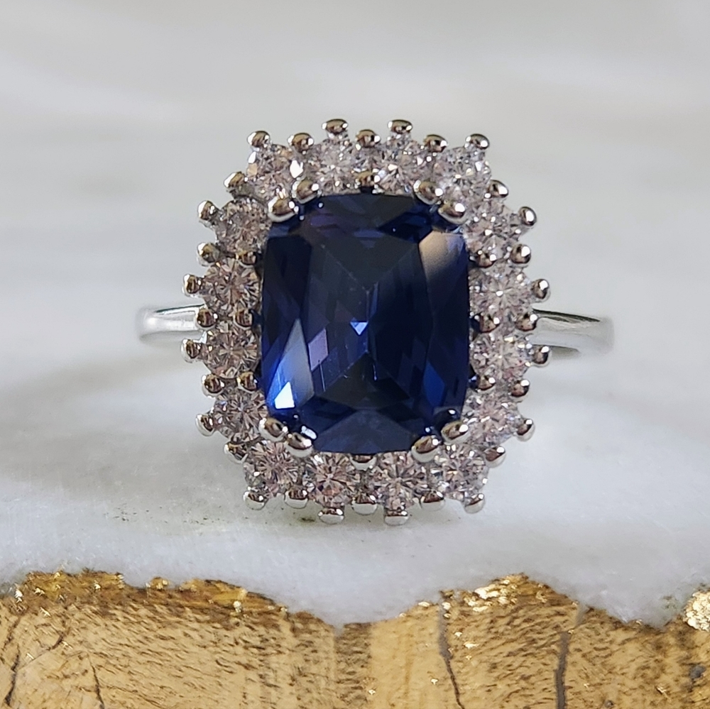 NWT Ryze Wisteria & White Frost CZ .925 Sterling Silver Ring - Size 8.25